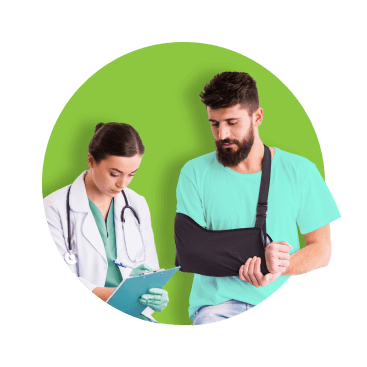 Médica e um paciente